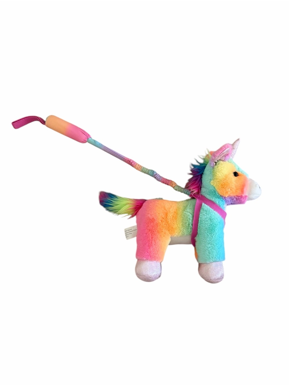 Plush Rainbow Unicorn Pull-Along Toy - Kids